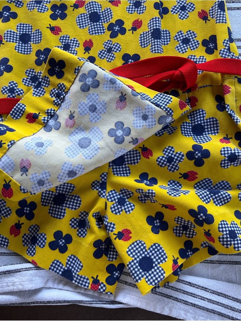 Yellow Floral Print handmade Vintage 60’s dress-Small women’s - Picture 3 of 9